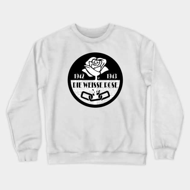 White Rose Resistance Crewneck Sweatshirt by Pr0metheus